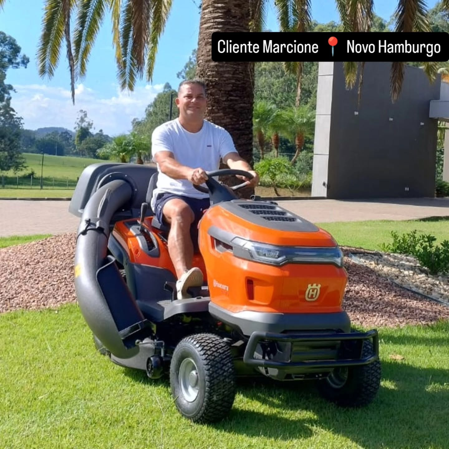 Cliente Marcione em Novo Hamburgo/RS com o Husqvarna TS 217