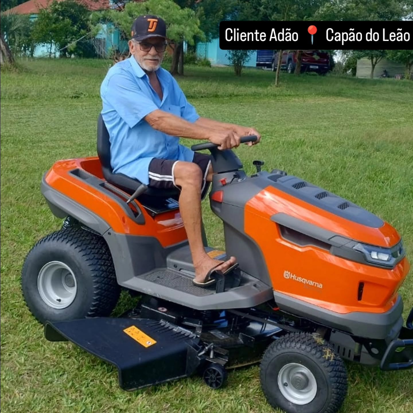 Cliente Adão em Capão do Leão/RS com o Husqvarna TS 217