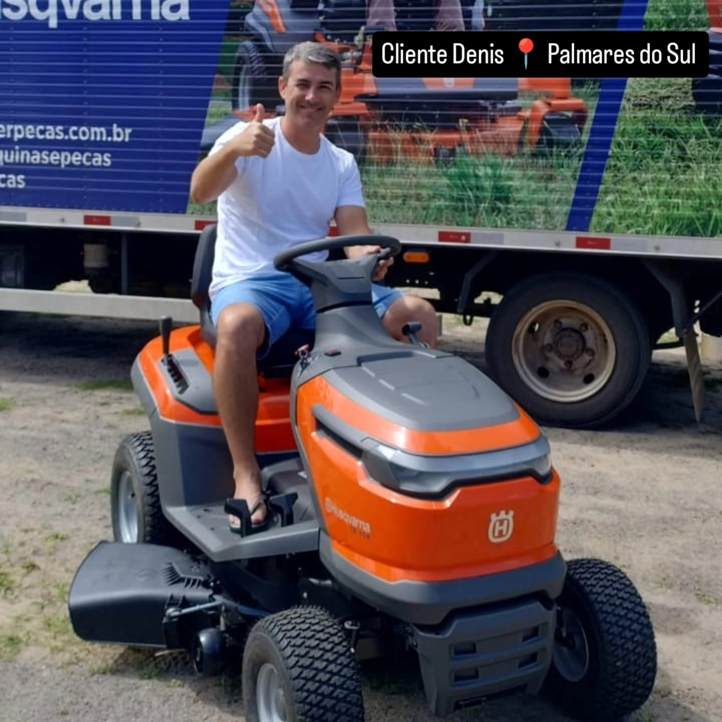 Cliente Denis em Palmares do Sul/RS com o Husqvarna TS 114